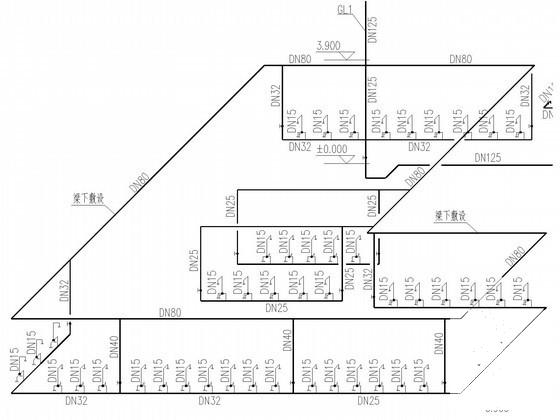 3层办公综合楼水暖消防CAD施工图纸 - 2