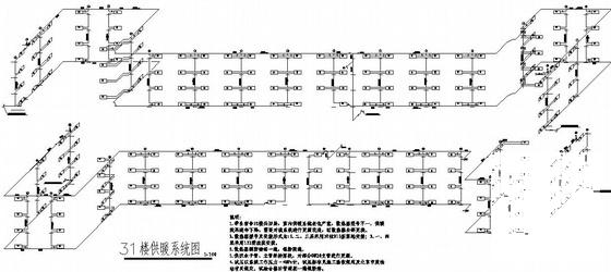 国内学生地上4层宿舍供暖系统改造CAD图纸（31楼） - 2