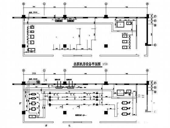 上8层宿舍楼地源热泵空调CAD施工图纸（设计说明）(风机盘管) - 3