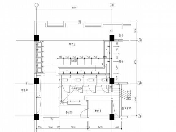 5层员工宿舍建筑水暖CAD施工图纸（直饮水系统） - 2