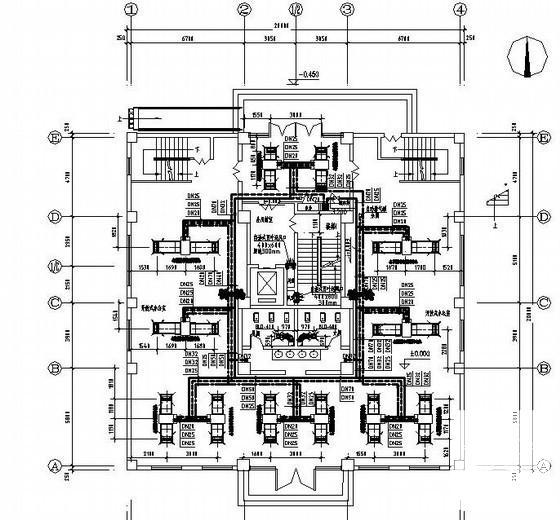 沙河市13层办公楼中央空调CAD施工图纸 - 1