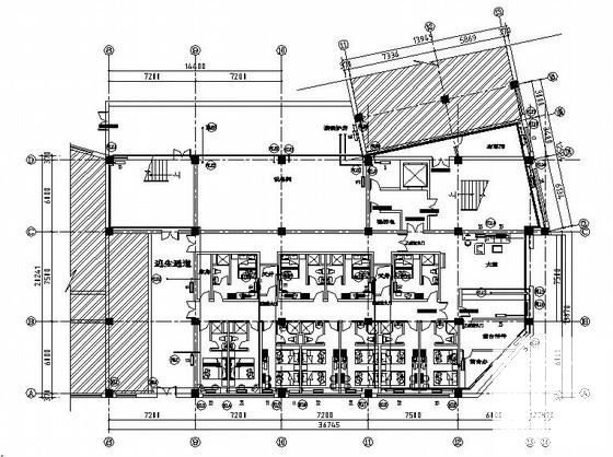 7层快捷连锁酒店采暖设计CAD施工图纸 - 1