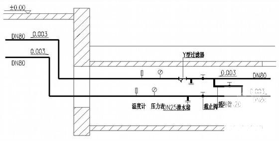 7层快捷连锁酒店采暖设计CAD施工图纸 - 3