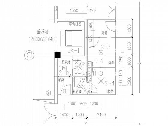 医药仓库及办公质检楼净化空调系统设计CAD施工图纸 - 3