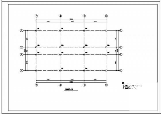 上3层砌体结构宿舍楼加固结构设计图纸（7度抗震）(平面布置图) - 2