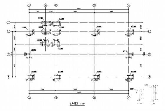 两层钢结构售楼处建筑结构设计图（13页图纸） - 1