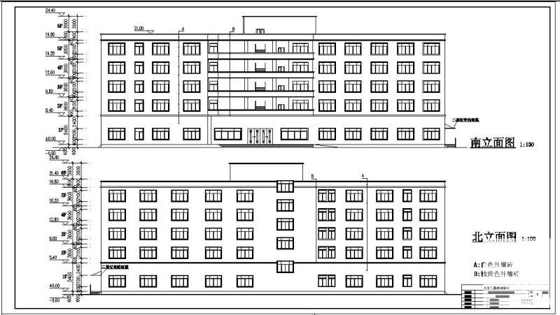 5层框架结构综合办公楼毕业设计方案(建筑结构设计图纸)(基础采用桩基础) - 1