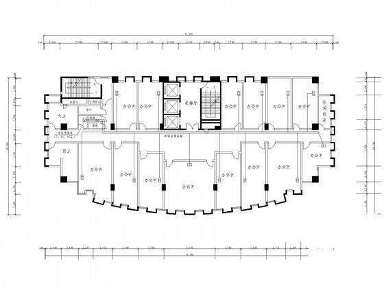 20层办公大楼综合布线系统CAD图纸 - 4