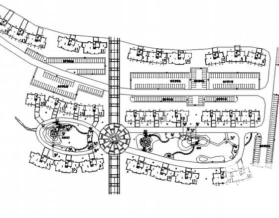 高级住宅区中心公园景观工程CAD施工图纸（总） - 1