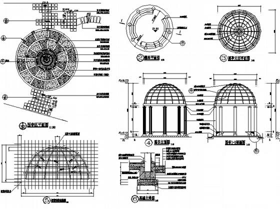高级住宅区中心公园景观工程CAD施工图纸（总） - 4