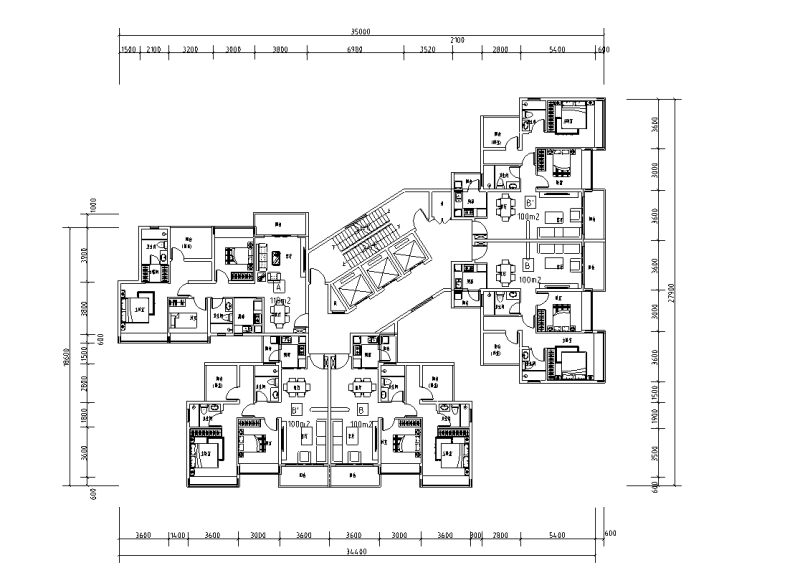 2019年深圳某工业区更新户型设计 (1)