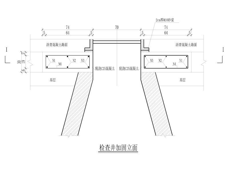 检查井加固立面