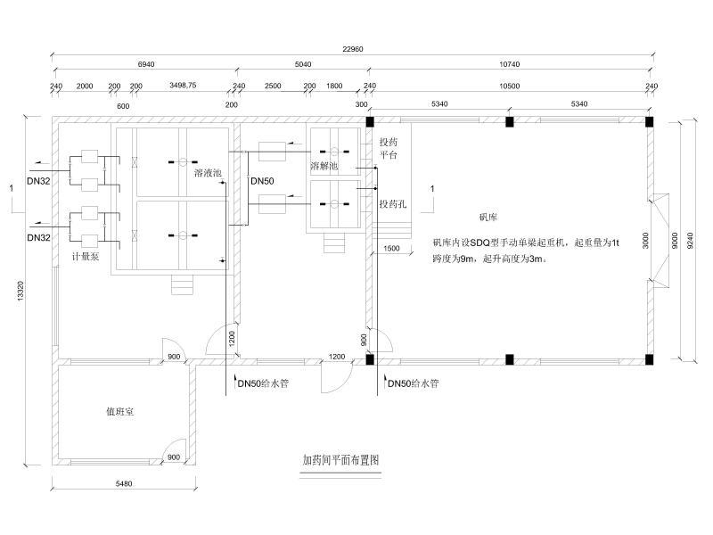 加药间平面布置图