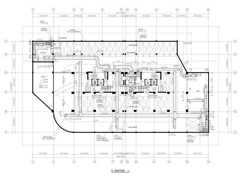 负一层通风平面图