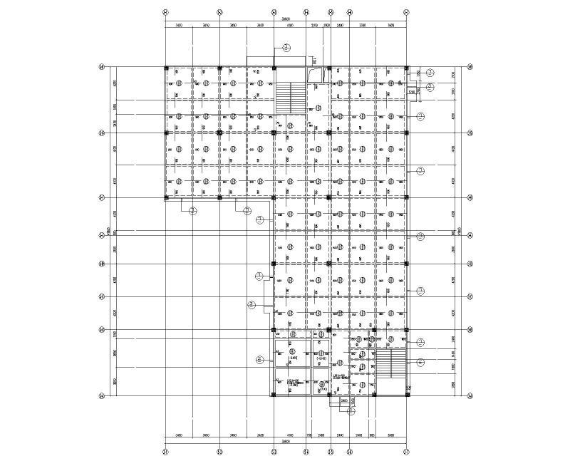 二层楼面板平法配筋图