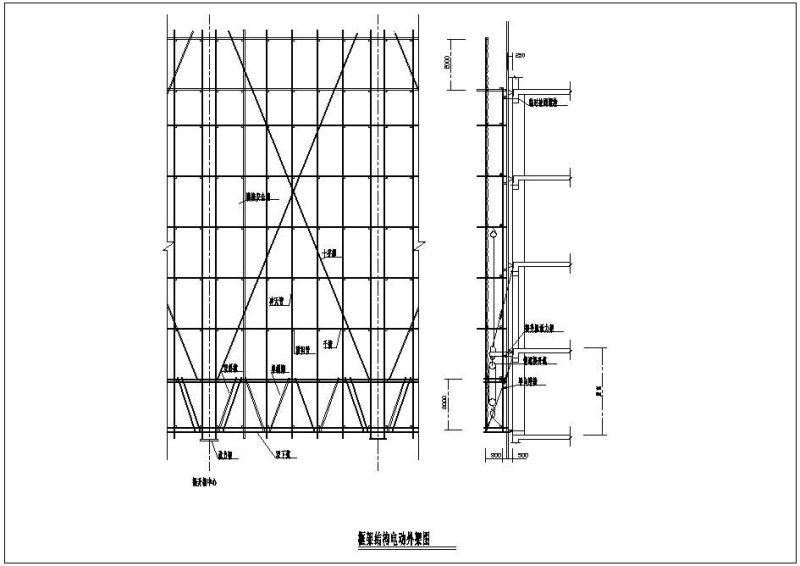框架结构电动外架节点构造详图纸 - 1
