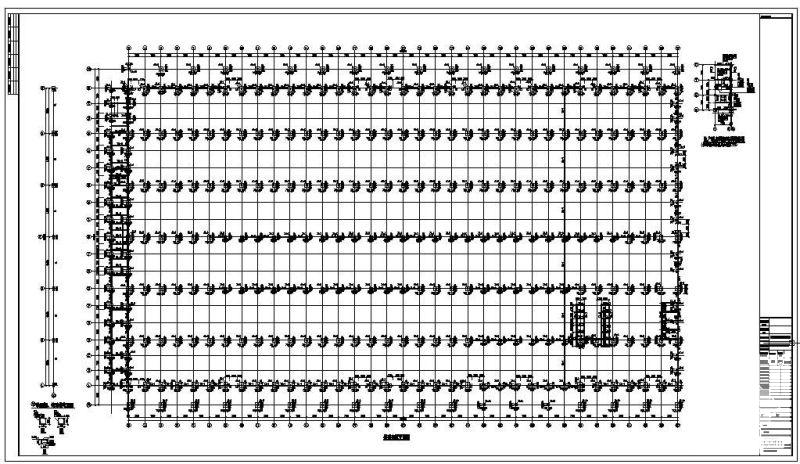 厂房基础节点构造详图纸cad平面图 - 1