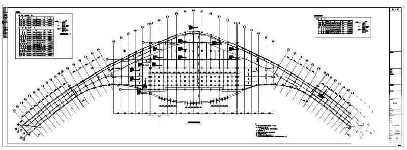 大型机场基础拉梁布置图纸及节点详图纸cad - 1
