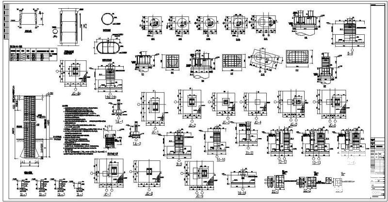 挖孔灌注桩基础节点构造详图纸cad - 1