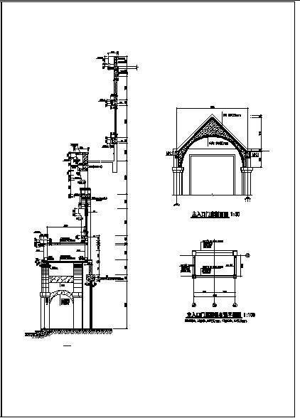 教堂墙体节点构造详图纸cad - 3