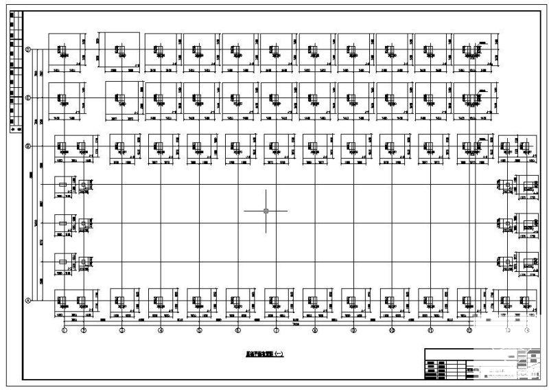 主厂房基础节点构造详图纸cad平面布置图 - 1
