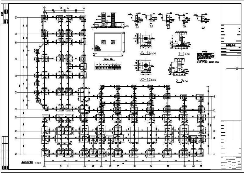 医院独立基础节点构造详图纸cad布置图 - 1