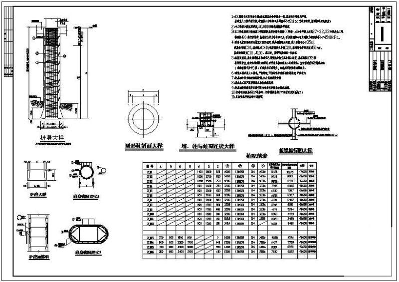 挖孔桩基础节点构造详图纸cad - 1