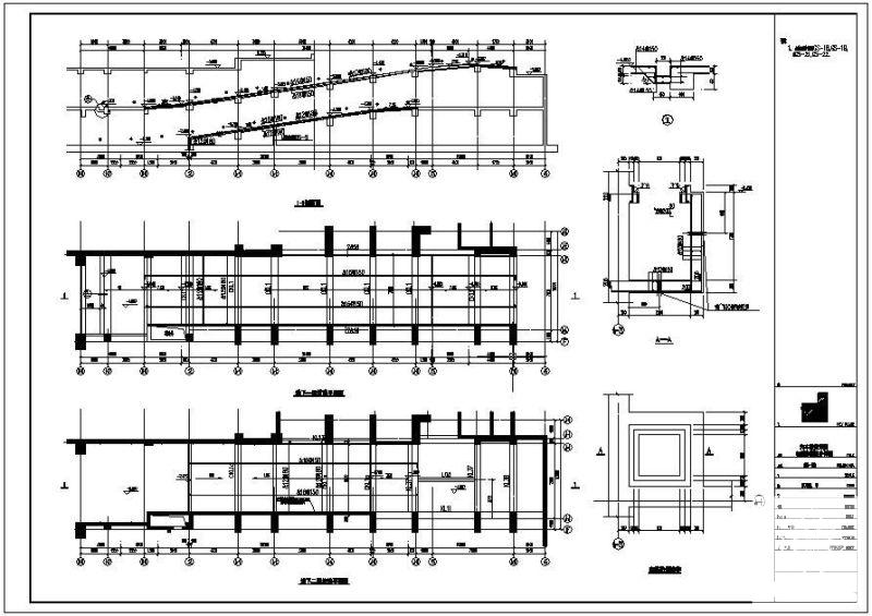 汽车坡道及电缆防爆波井节点构造详图纸cad - 1