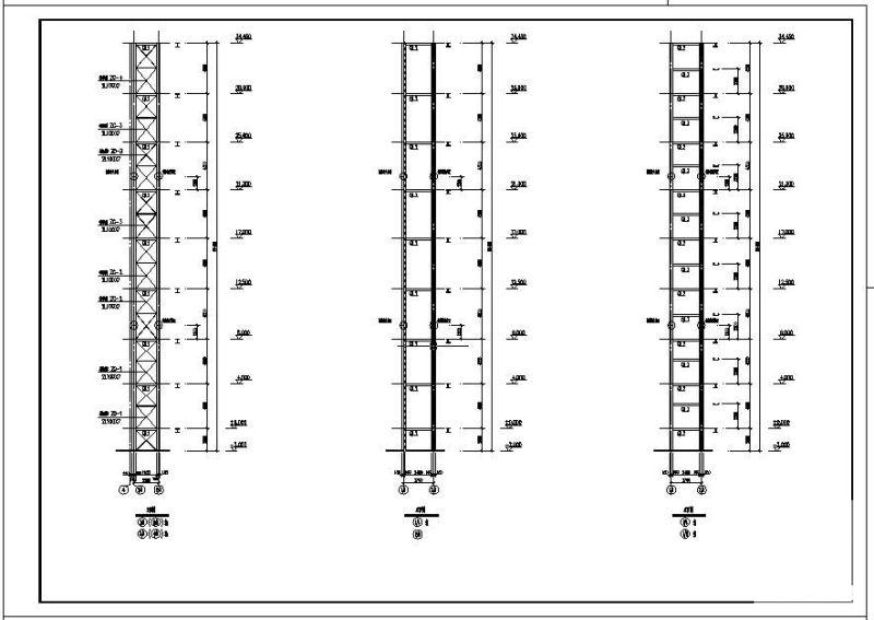 钢结构观光电梯设计图纸cad平面图 - 3