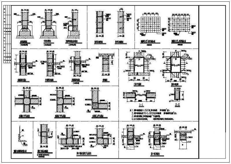 砖混抗震加固通用详图纸cad - 2