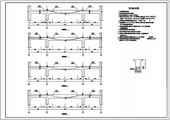 预应力梁曲线节点构造详图纸cad - 1
