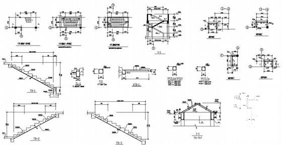 楼梯结构详施工图纸cad节点详图 - 4