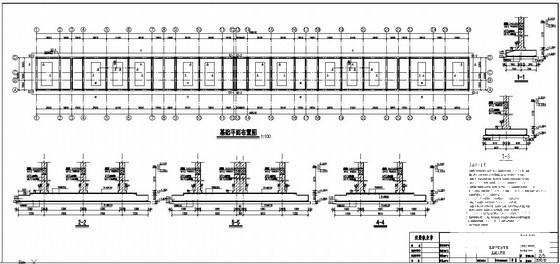 条形基础结构详图纸cad平面布置图 - 1
