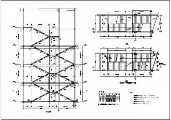 双剪钢楼梯构造详图纸cad平面图 - 3