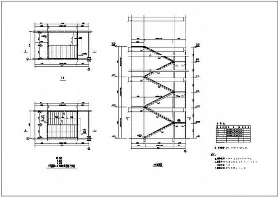 两跑钢楼梯构造详图纸cad平面图 - 4