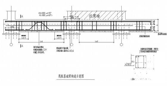 筏板基础构造详图纸cad平面布置图 - 2