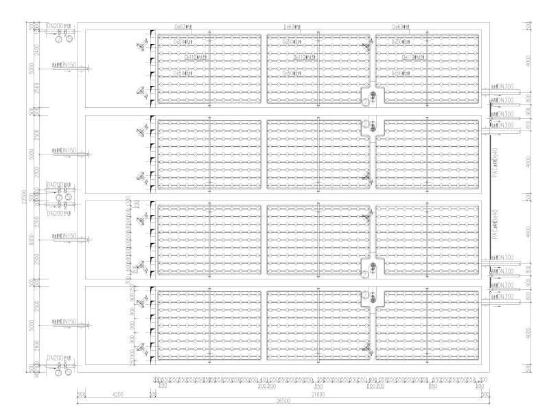 CASS生物反应池下层平面布置图