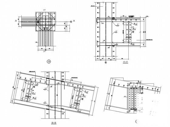 几种常见型钢混凝土梁柱节点CAD图纸 - 1