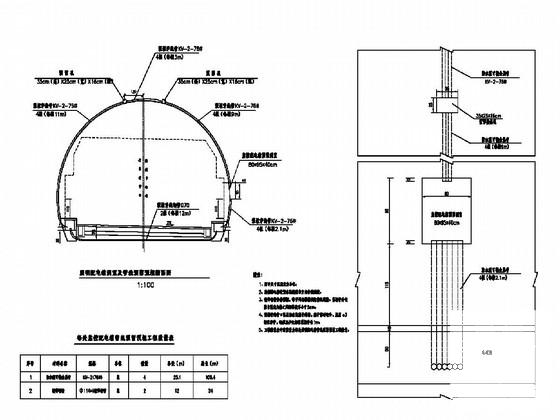 单向双车道隧道预留预埋CAD施工图纸设计 - 3