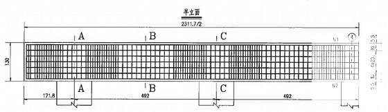 2×13m梁板桥预应力梁板桥CAD施工图纸(钢筋构造图) - 3