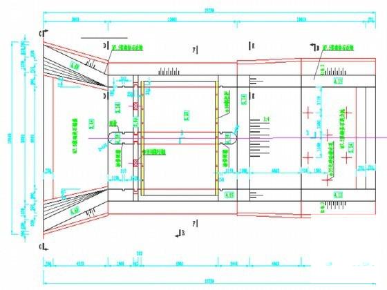 水闸工程设计节点详细图纸（启闭机梁柱配筋图纸等11张CAD图纸）(地基处理) - 1