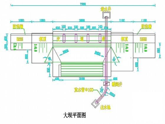 蓄水坝混凝土重力坝工程节点详细设计图纸(cad图) - 1