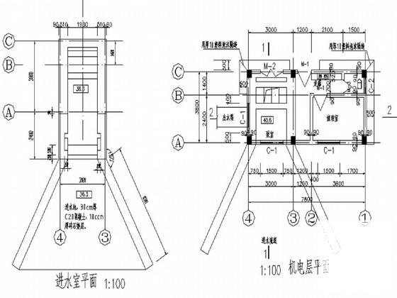 小型泵站设计CAD图纸图(18页图纸)(水利水电工程) - 1