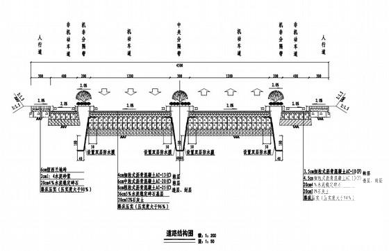 城市一级主干路工程施工图纸（75张道路交通工程排水）(cad设计图) - 1