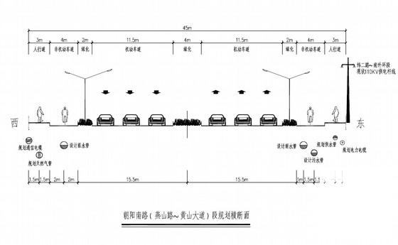 45m宽城市主干路工程施工方案图纸（73张）(cad设计图) - 1