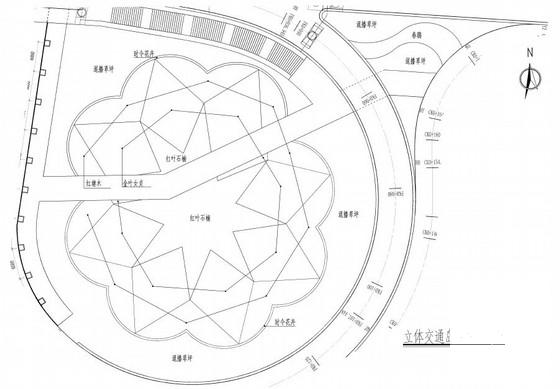 大桥立体交叉绿岛绿化工程施工方案图（9页图纸）(植物配置) - 1