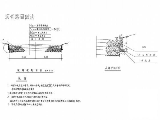 沥青路面做法CAD详图纸 - 2