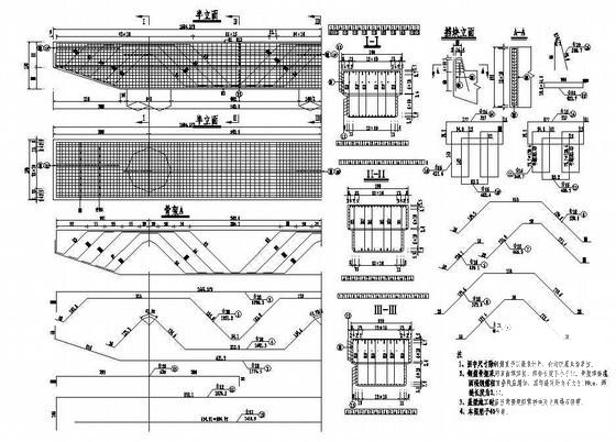 预应力混凝土连续箱梁高架桥桥墩盖梁普通钢筋构造节点CAD详图纸设计 - 1