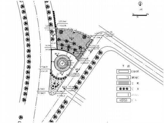 步行街广场景观规划设计CAD施工图纸 - 1