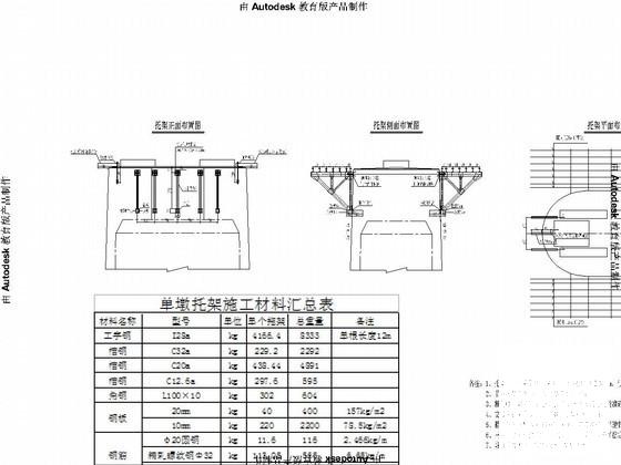 特大桥m连续梁主墩0#段托架设计CAD图纸 - 2